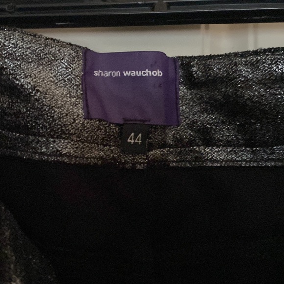 SHARON WAUCHOB SILVER METALIC SHINY PANTS SIZE 44. - Picture 5 of 16